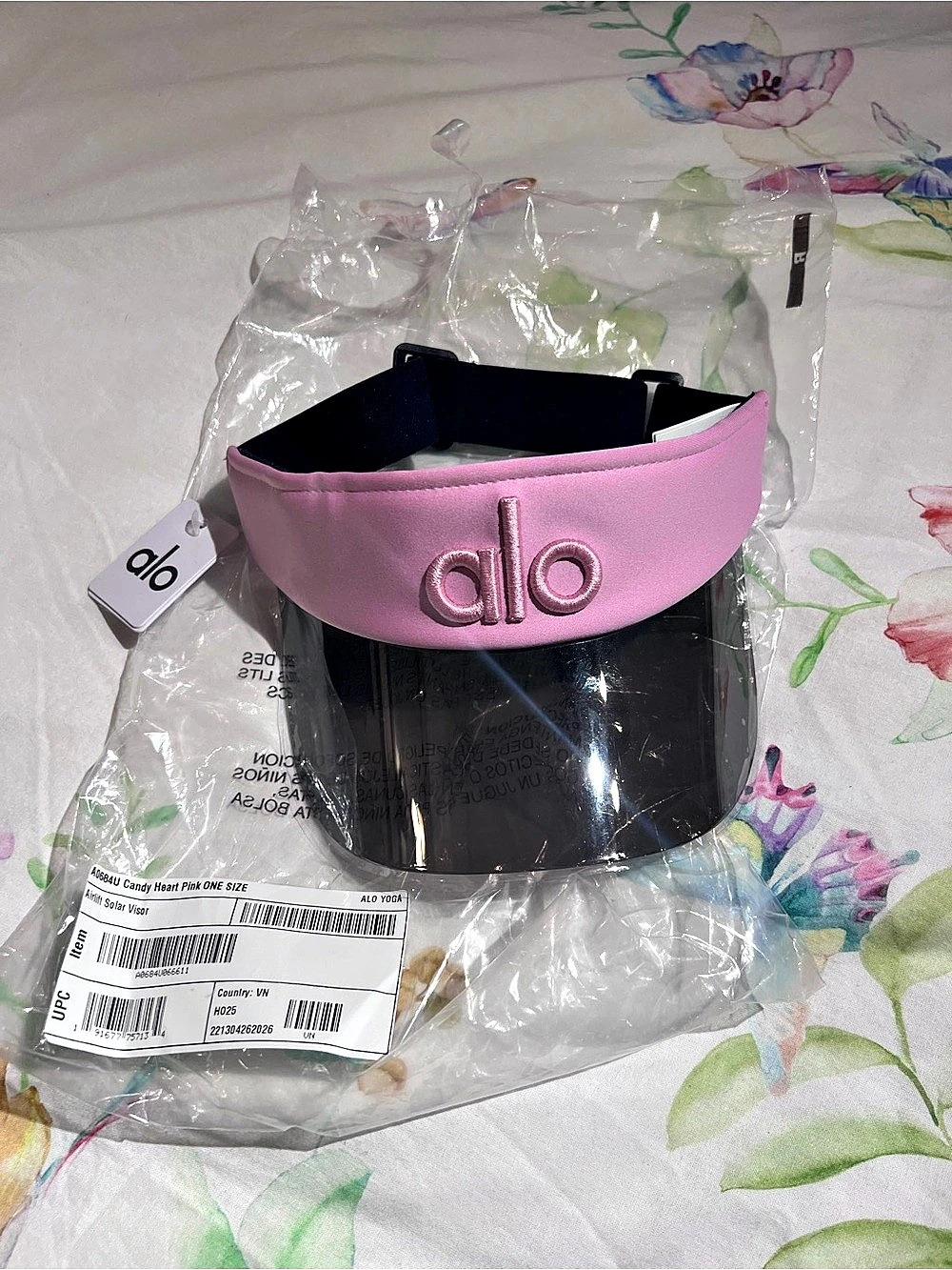 alo Airlift Visor Pink & Black Visor NWT